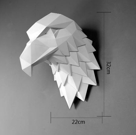 Geometric eagle head wall decoration