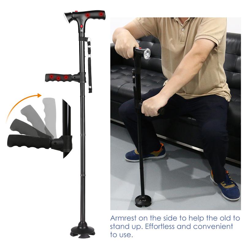 Multi-Functional Foldable LED Walking Cane