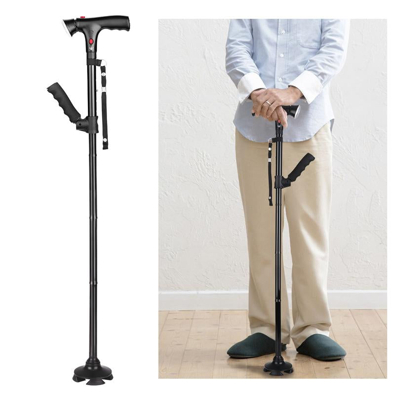 Multi-Functional Foldable LED Walking Cane