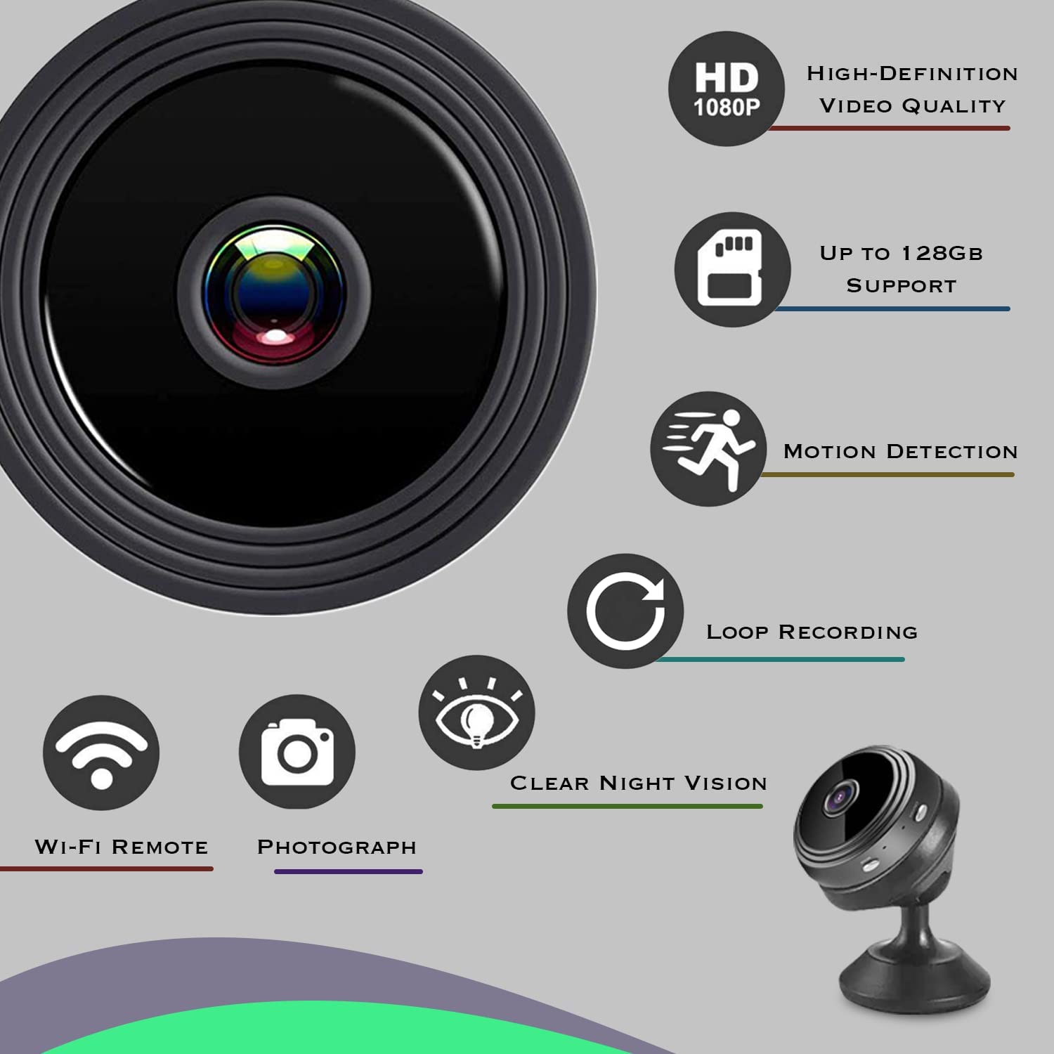 Mini WIFI Camera 1080P HD IR Night Vision Home Security Camera Baby Monitor