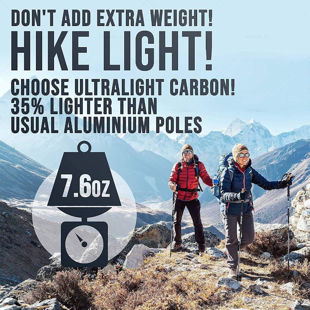 100% Carbon Hiking Poles